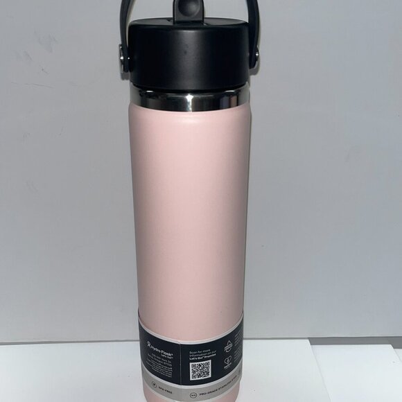Hydro Flask Wide Mouth Flex Straw Bottle 24 oz in Trillium Pink - Picture 3 of 5
